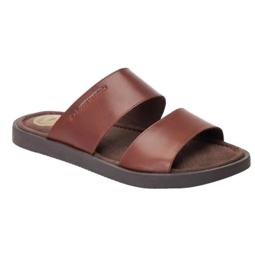 Base London Mens Maven Leather Sandals / Burnt Brown